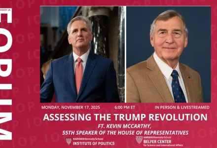 Kevin McCarthy and Graham Allison 11/17 Forum Event Promo