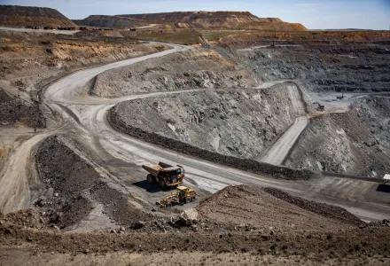 Copper ore open-pit mining Aktobe, Kazakhstan 