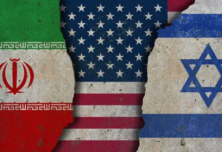 Iran-US-Israel flags