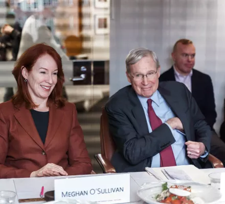 Stephen Hadley and Meghan O’Sullivan Director's Lunch with Eric Reosenbach