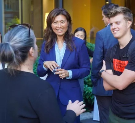 2022-2023 National Security Fellows converse with students