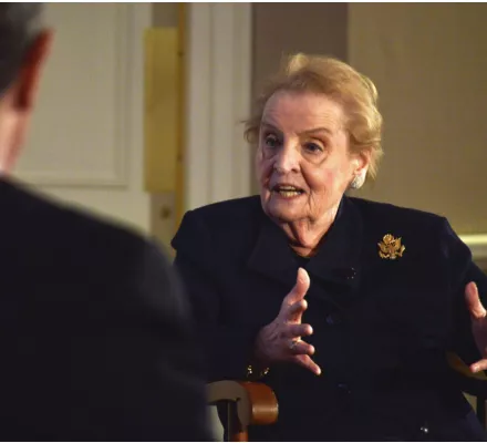 Madeline Albright at Harvard Business School