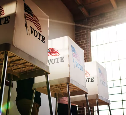 People voting election poll