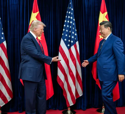 President Trump and Xi at Gimhae International Airport 