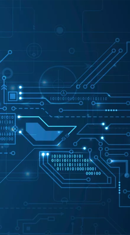 Abstract circuit board futuristic technology processing background 