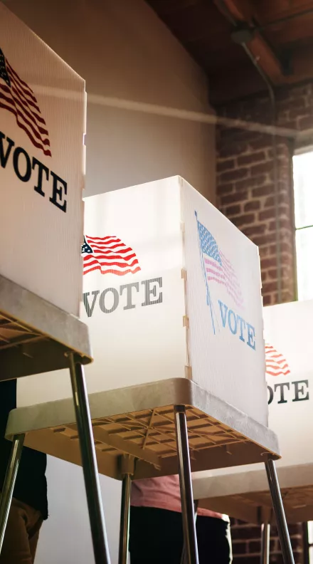 People voting election poll