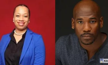 Asha Castleberry-Hernandez and Remi Adeleke