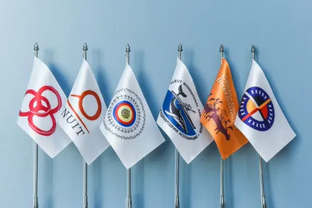 Flags of the Permanent Participants of the Arctic Council.