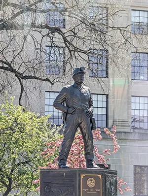 The West Virginia Coal Miner, a bronze statue by sculptor Burl Jones, stands on the grounds of the West Virginia State Capitol complex in Charleston, WV, as a testament to the industry's importance to the state.
