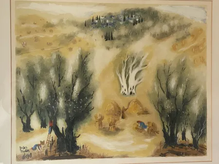Painting of olive grove
