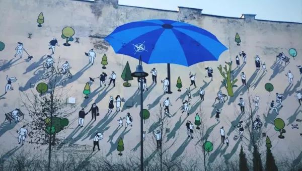NATO Umbrella Street Art 