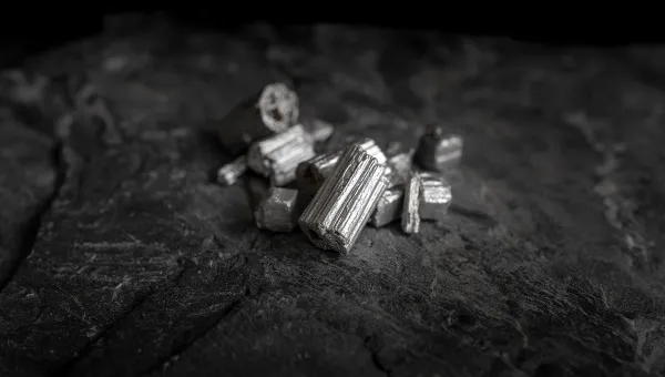 Pure silver or platinum or rare earth from the mine that was placed on the black stone