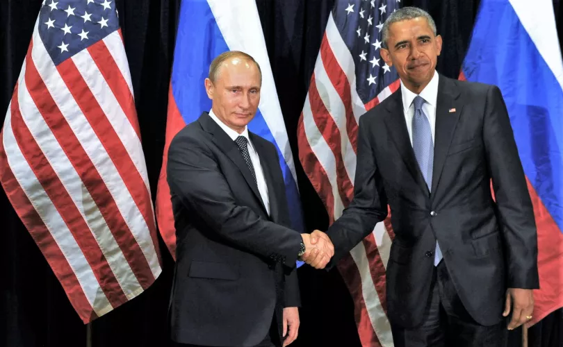 Presidents Putin and Obama in 2015.